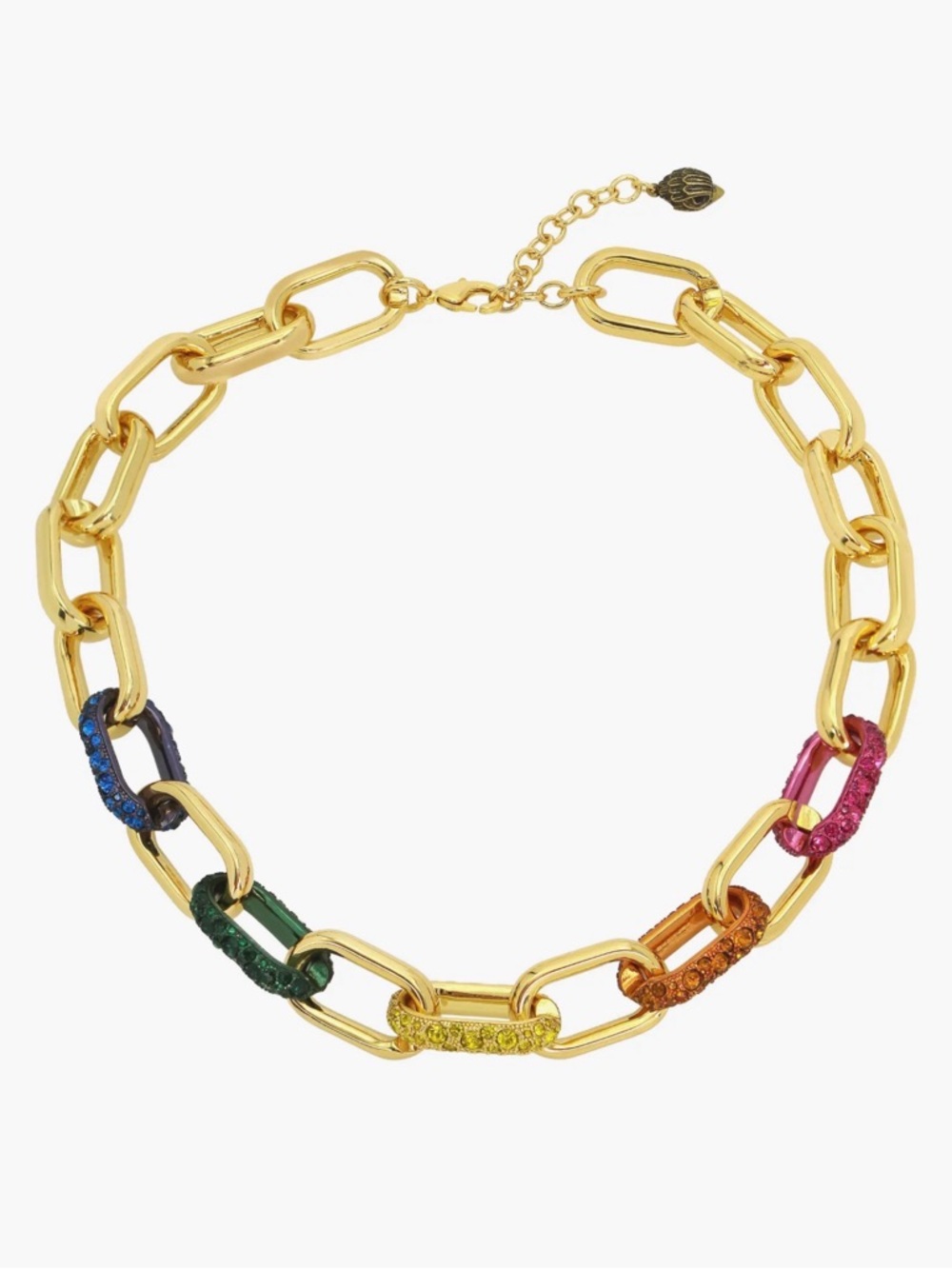 Kurt Geiger London Pavé Link Collar Paperclip Necklace
